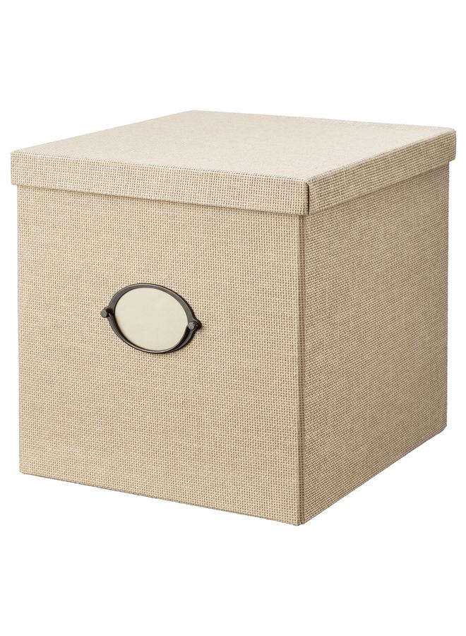 erorex Storage Box With Lid, Beige, 32X35X32 Cm - Image 1