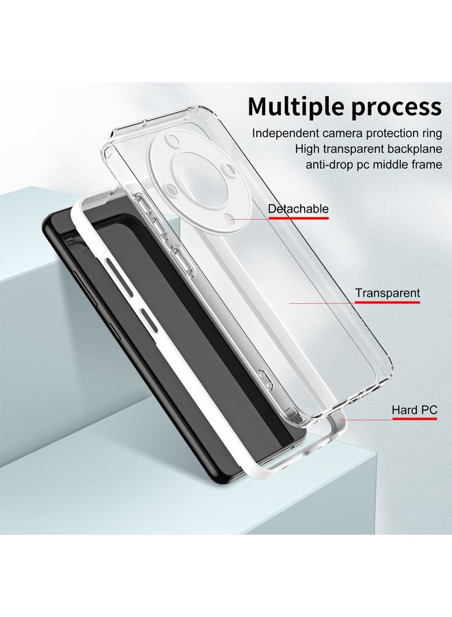 S-TOP Case For Honor X9a 3 in 1 Clear TPU Color PC Frame Phone Case - Image 3