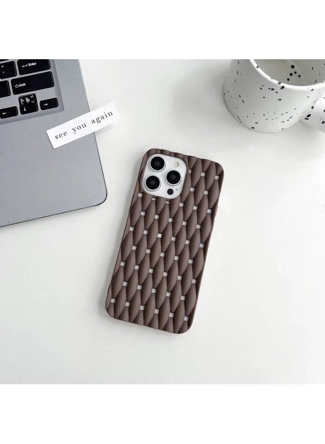 Heat Dissipation Soft Silicone coolnig Phone Case For iPhone 14 Pro Max Brown - Image 1