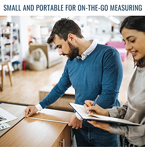 MABIS Retractable Tape Measure, Compact Flexible Measuring Tape, Body Tape Measure, 60 Inches, Blue - Image 5