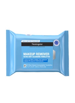 Neutrogena Neutrogena Makeup Remover Facial Cleansing Towelettes Daily Face Wipes to Remove Dirt Oil Makeup  Waterproof Mascara Gentle AlcoholFree 25 ct 
