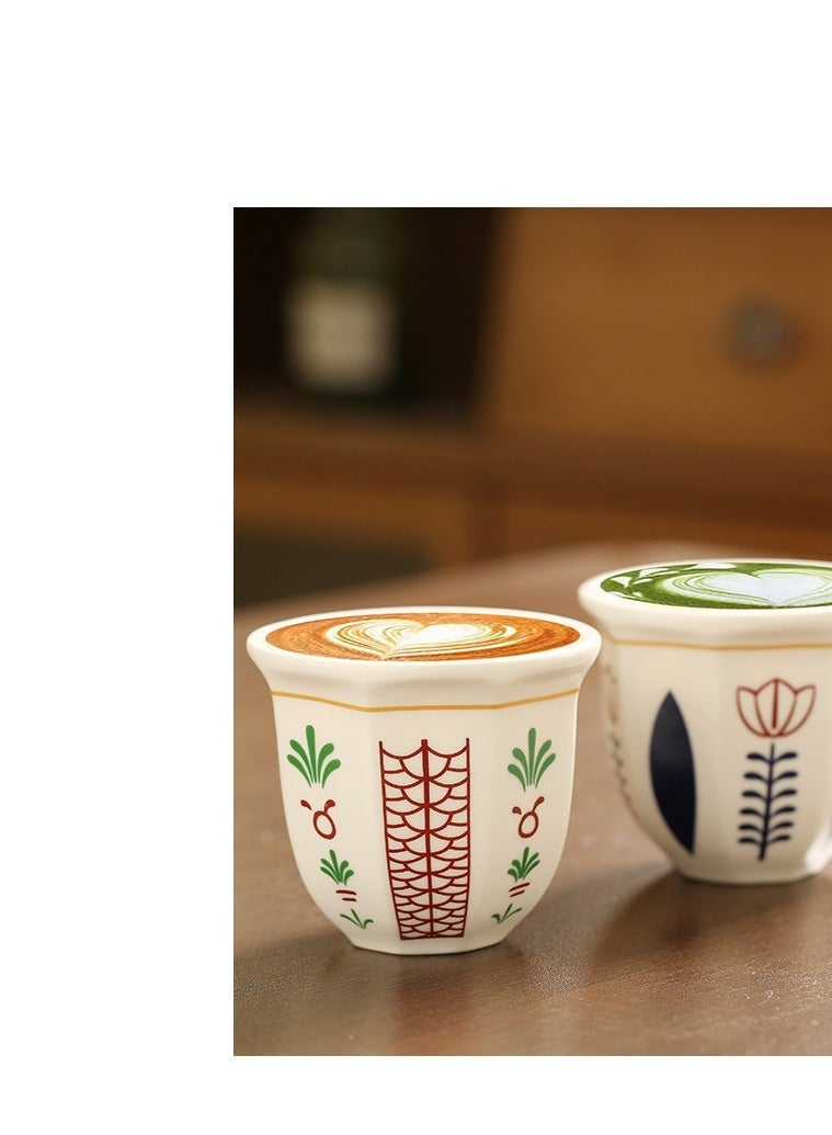 XiuWoo Ceramic Coffee Cup Mugs Espresso Cup 180mL for Turkish Tea Cappuccino Latte - Image 4