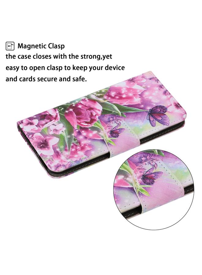 إيدويي جراب لهاتف Huawei P Smart 2021 / Y7a، جراب جلدي من البولي يوريثان قابل للطي أفقيًا بنمط رسم ملون مع حامل وفتحات للبطاقات ومحفظة وحبل تعليق - Image 4