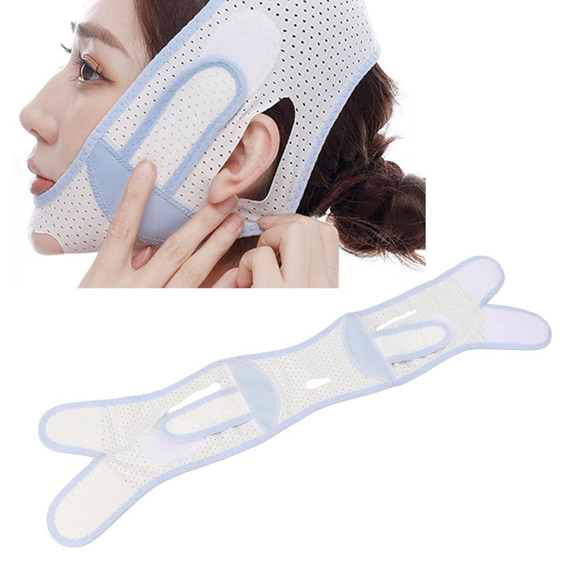 klarako Slim Facial Strap, Slimming Facial Belt V Lifting Reusable Breathable Elastic V Line Facial Belt for Chin Cheek - Image 1