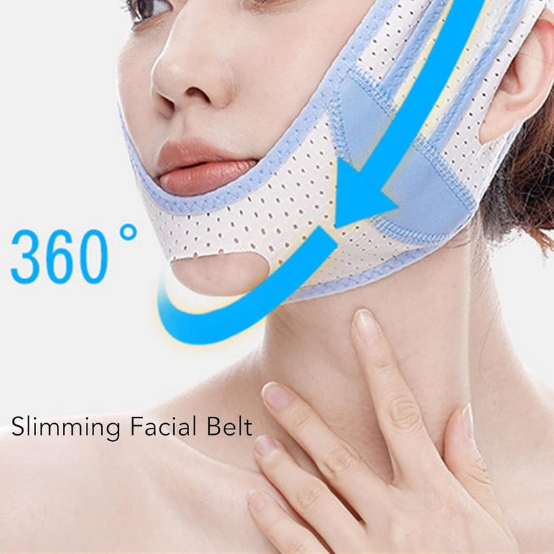 klarako Slim Facial Strap, Slimming Facial Belt V Lifting Reusable Breathable Elastic V Line Facial Belt for Chin Cheek - Image 4