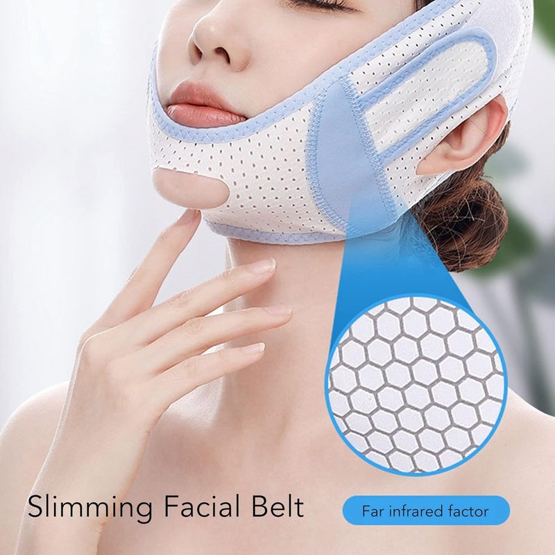 klarako Slim Facial Strap, Slimming Facial Belt V Lifting Reusable Breathable Elastic V Line Facial Belt for Chin Cheek - Image 2