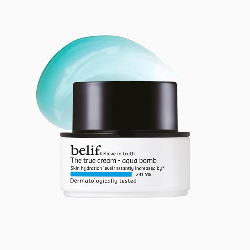 Belif The True Cream Aqua Bomb Hydrating Moisturizer for Face  Ultralightweight gelcream  For Normal Combination and Oily skin types  Korean Skin Care Products  10 ml - Image 1