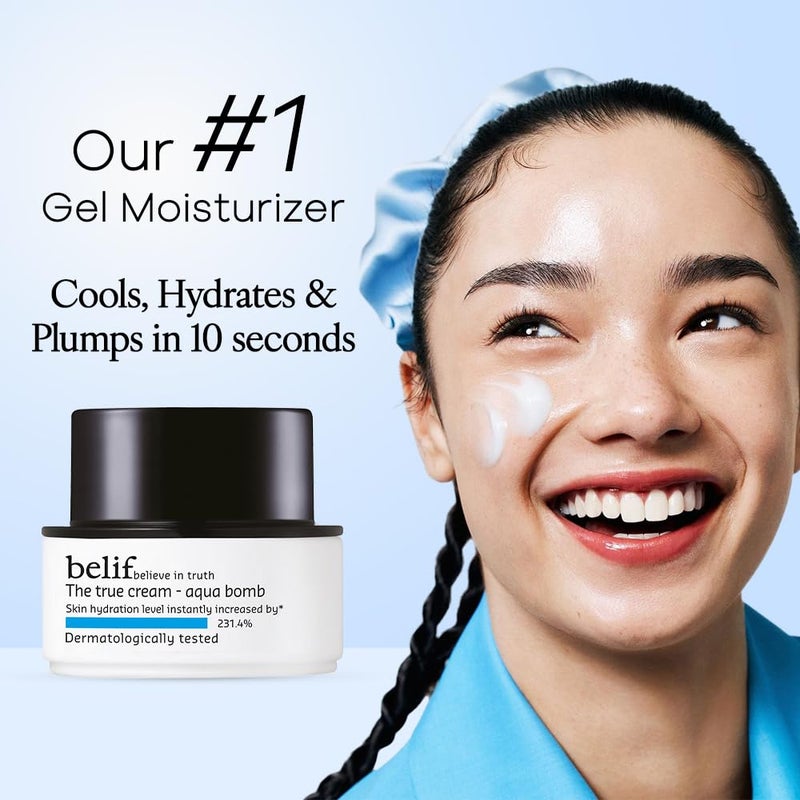 Belif The True Cream Aqua Bomb Hydrating Moisturizer for Face  Ultralightweight gelcream  For Normal Combination and Oily skin types  Korean Skin Care Products  10 ml - Image 2