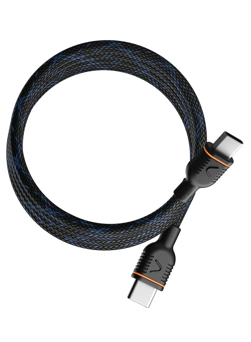 UNISYNK Magnetic USB-C to USB-C Cable 240W 2m - Fast Charging and Data Transfer Magnetic Type-C to Type-C Cable, 5A High-Speed Charging, Compatible with MacBook Pro, iPad Pro, Samsung Galaxy, Google Pixel, Nintendo Switch, USB-C Magnetic Cable for Convenient and Secure Connections - Image 3