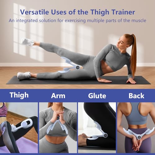 KVKVMO Thigh Trainer 360Adjustable Pelvic Floor Muscle Trainer with LED Display Inner Thigh Exerciser with 20LB Resistance Band for Women Home Fitness Equipment for Hip Leg Arm - Image 3