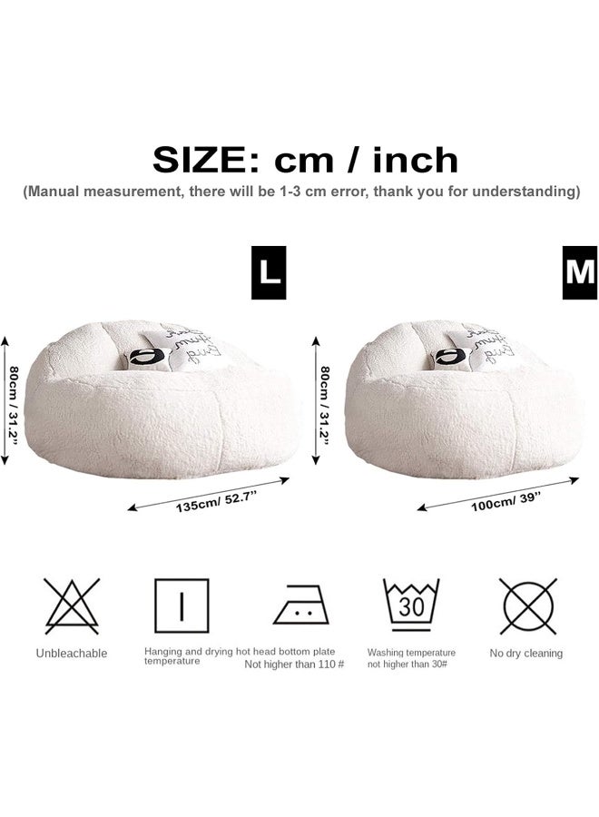 Generic Lazy Sofa Big Lamb Velvet Bean Bag Sofa Set Lazy Sofa Bed Unfilled Children's Adult Balcony Corner Stool Fluffy Cushion  - Image 2
