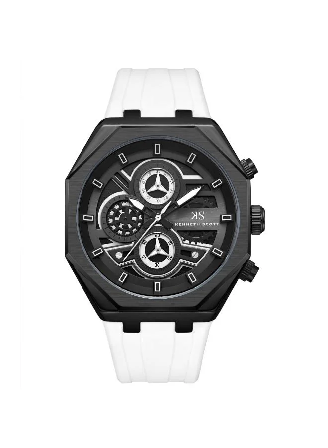 Kenneth Scott Men's Chronograph  Black  Dial Watch - K26111-BSWB