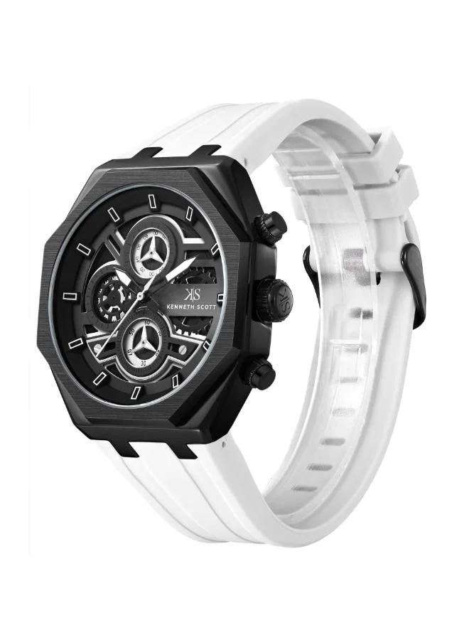 KENNETH SCOTT  Kenneth Scott Men's Chronograph  Black  Dial Watch - K26111-BSWB for Men | Best Price UAE