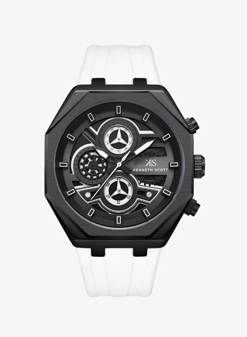 كينيث سكوت Kenneth Scott Men's Chronograph  Black  Dial Watch - K26111-BSWB
