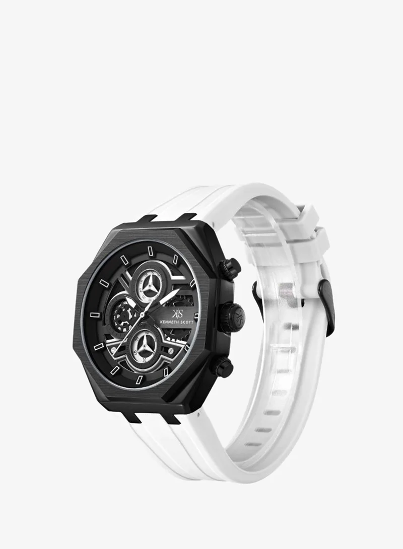 كينيث سكوت Kenneth Scott Men's Chronograph  Black  Dial Watch - K26111-BSWB