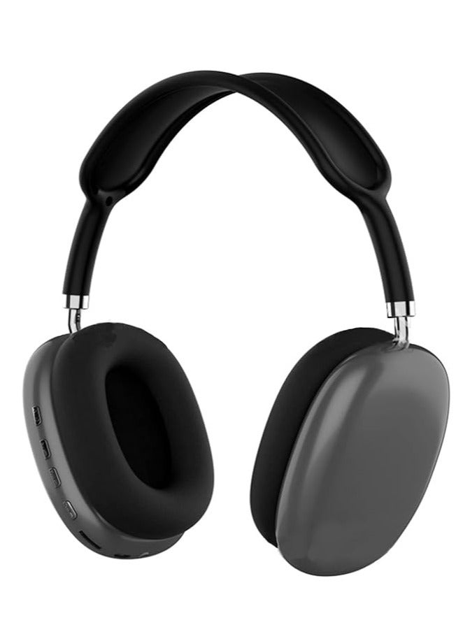 Wireless Headphones with Microphone- Rechargeable Over Ear Wireless Bluetooth Headphones with 10Hr Playtime, SD Slot, Backup Wire- Soft Cushion Wireless Headset with Mic