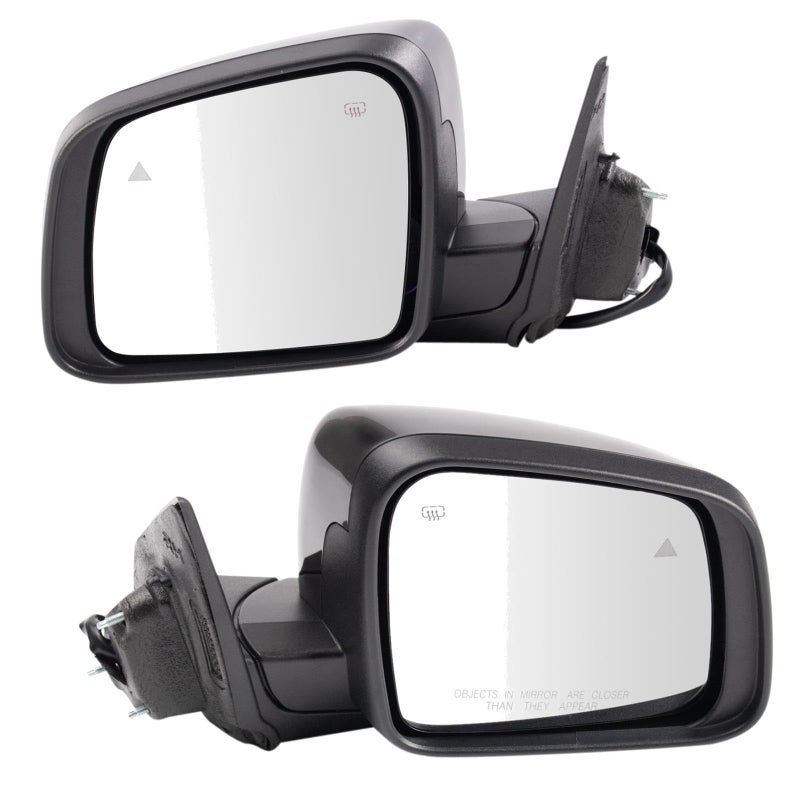 TRQ Driver Passenger Side Mirror Set without Housing Turn Signal with Blind Spot Indicator Compatible with 20192022 Dodge Durango CH1320524 CH1321524