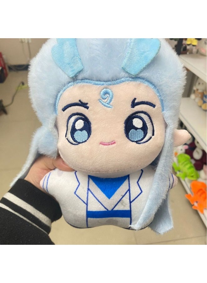 Generic - Nezha 2 Devil Boy Naohai Nezha Ao Bing Doll 15cm Plush Doll Animation Peripheral Gift Keychain-Color:Little Ao Bao [key Pendant] - Image 1