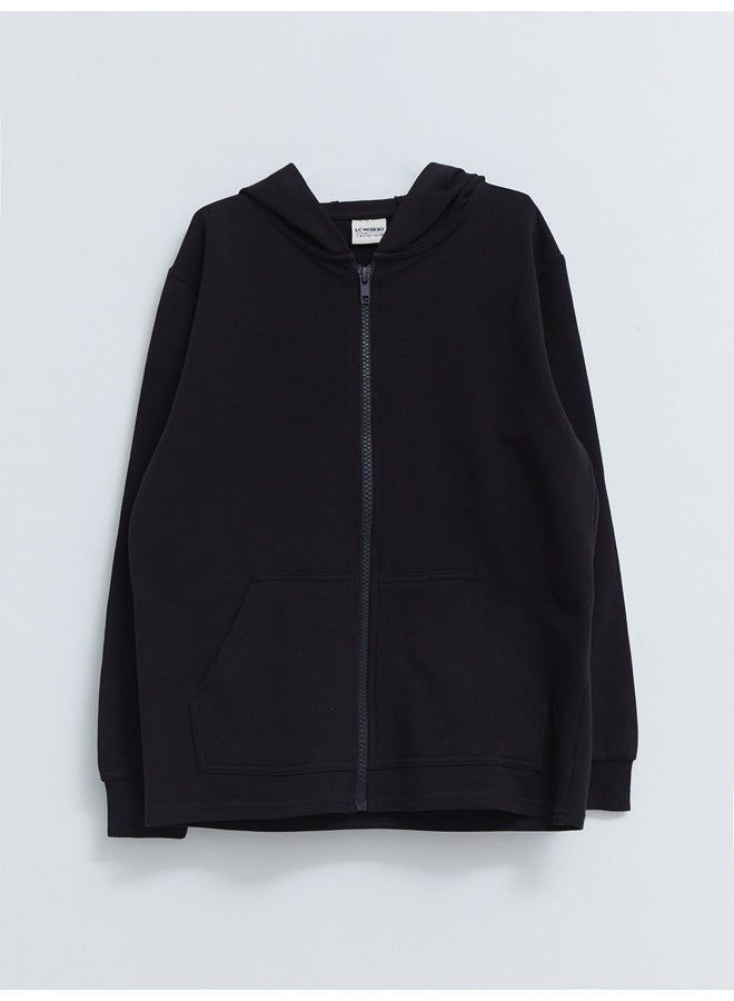 LC WAIKIKI Hooded Basic Long Sleeve Boy Zippered Sweatshirt  - Image 1