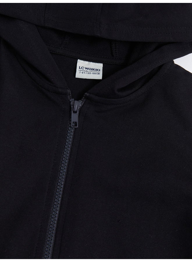 LC WAIKIKI Hooded Basic Long Sleeve Boy Zippered Sweatshirt  - Image 4