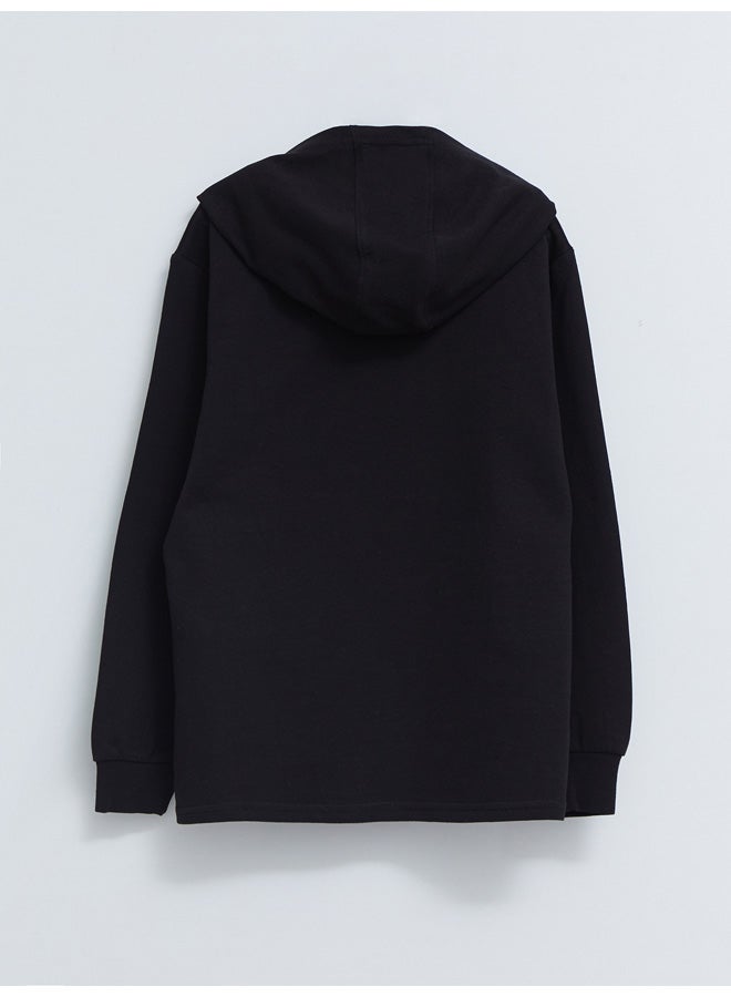 LC WAIKIKI Hooded Basic Long Sleeve Boy Zippered Sweatshirt  - Image 2
