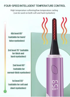 Beyond Heated Eyelash Curlers, Electric Heated Lash Curler, Double-Sided Anti-Burn Heated Lash Curler, Eyelash Tools (Pink)  - Image 2