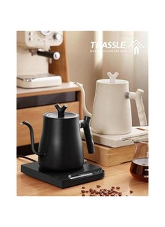 HOOKOR Electric Gooseneck Kettle,Stainless Steel Electric Water Kettle & Coffee Kettle with Temperature Indicate,1000W Quick Heating Constant Temperature, Auto Shut Off, Touch Screen Panel (White)  - Image 2