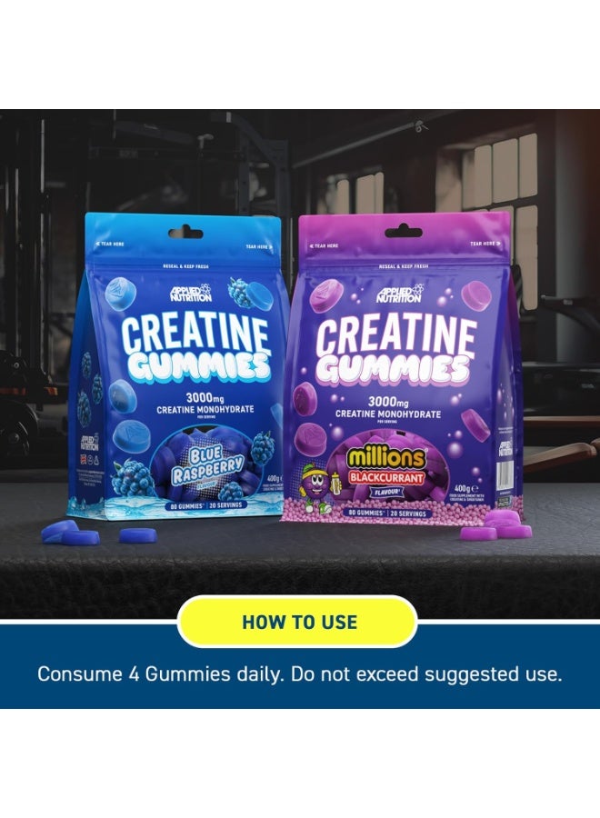 أبلايد نيوتريشن علكات كرياتين من أبلايد نيوتريشن 3000 مجم 20 سلسلة 400 جرام من ملايين الكشمش الأسود - Image 5