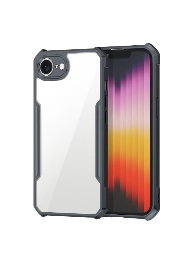 تنطبق على اي فون 16E حالة الهاتف ، رقيقة وخفيفة الوزن ، لينة تبو الوفير ، الاكريليك الغطاء الخلفي شفافة ، أسود - Image 1