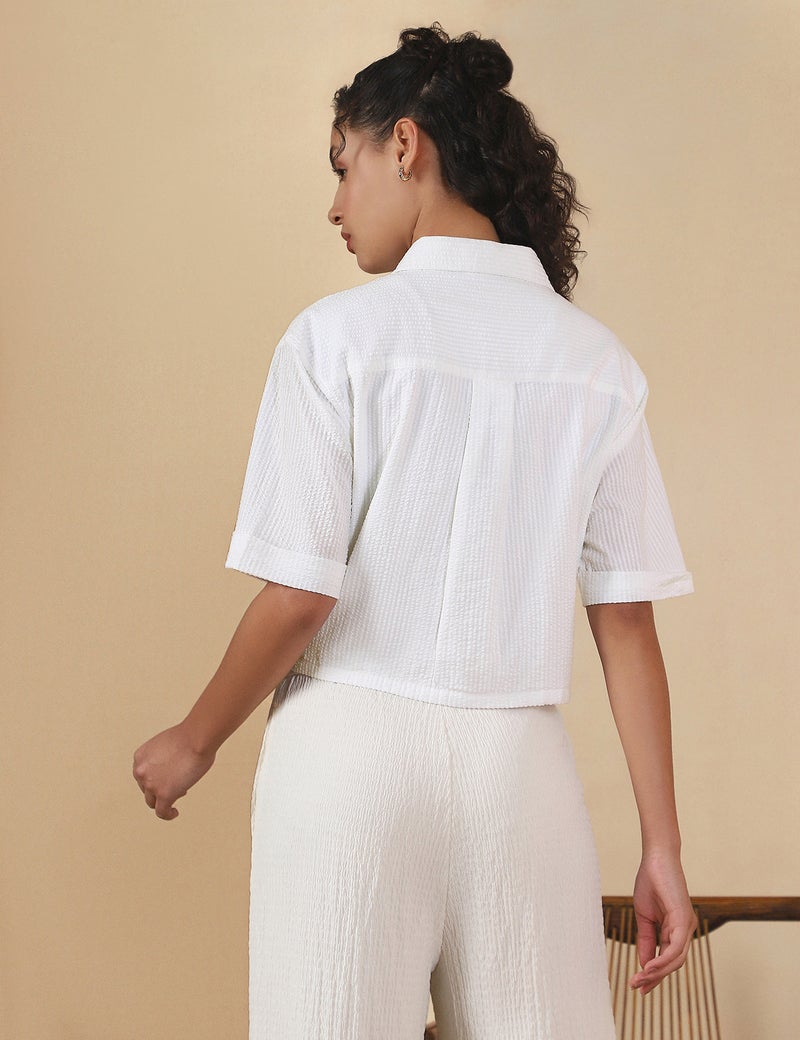 fyltr Women's Crop Top - Textured Top | 100% Cotton | Soft & Comfortable | Tops for Women | Shirts for Women - Image 3