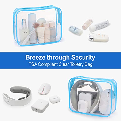 Cambond Compression Packing Cubes for Suitcases - 6 Set Packing Cubes for Travel Expandable Luggage Travel Packing Organizers Compression Cubes with Shoe Bag Makeup Bag, Blue - Image 5