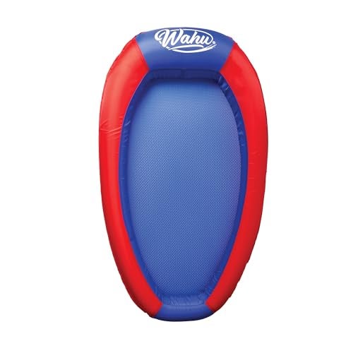Wahu Hydro Lounger Versatile Pool Lounge Float for Sunbathing Inflatable Beach and Pool Float Lounger with InflateDeflate Valve RedBlue - Image 1
