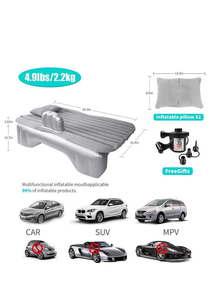 ELTRAZONE Haomaomao Car Air Mattress Travel Inflatable Back Seat Air Bed Cushion with Auto Pump and Two Pillows, Portable Camping Vacation Rest Sleeping Pad Fits Universal SUV Truck Minivan Separable Extended - Image 5