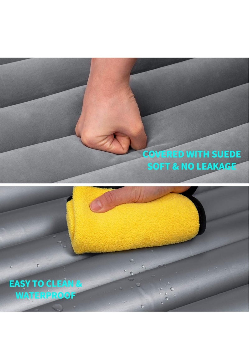 ELTRAZONE Haomaomao Car Air Mattress Travel Inflatable Back Seat Air Bed Cushion with Auto Pump and Two Pillows, Portable Camping Vacation Rest Sleeping Pad Fits Universal SUV Truck Minivan Separable Extended - Image 3