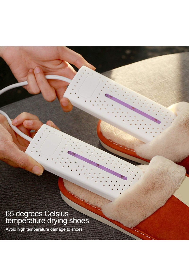 SYOSI - Boot Dryer, Shoes Dryer and Deodorizer, Foot Dryer 65℃ Boot Warmer Dryer with Heat Device, Double‑sided Porous Heat Dissipation for Shoes Sock Gloves(White) - Image 1