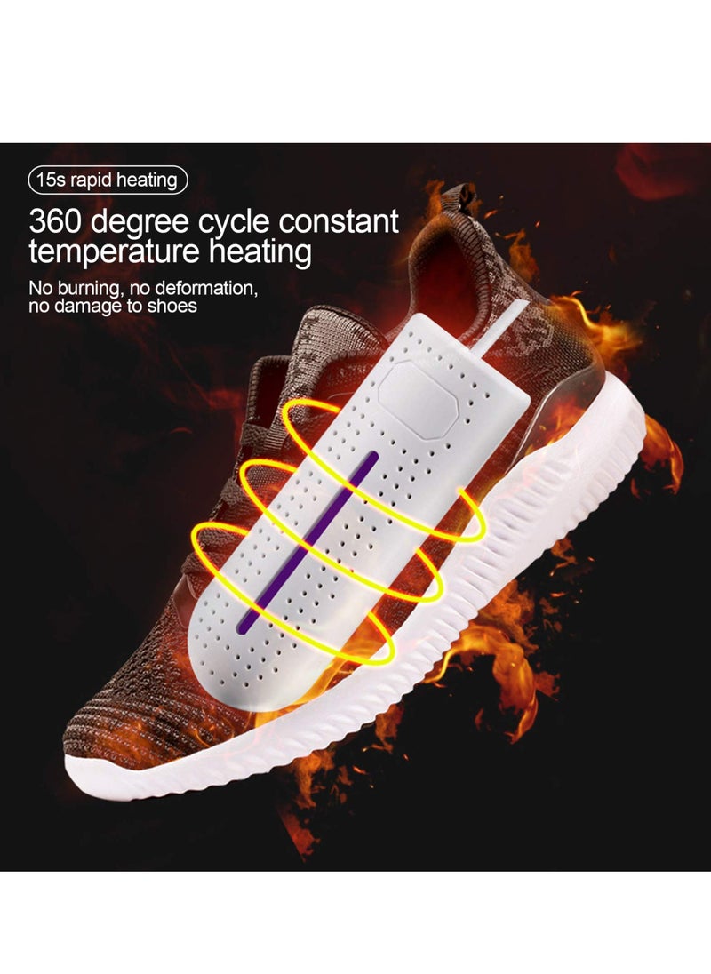 SYOSI - Boot Dryer, Shoes Dryer and Deodorizer, Foot Dryer 65℃ Boot Warmer Dryer with Heat Device, Double‑sided Porous Heat Dissipation for Shoes Sock Gloves(White) - Image 1
