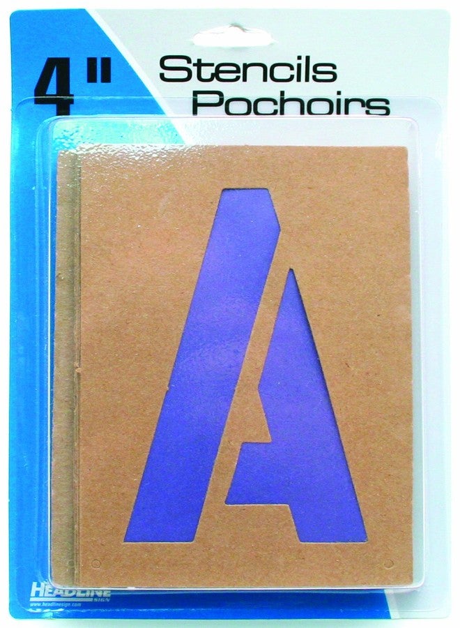Headline Sign 4in. Stencil Kit, Caps/ Numbers