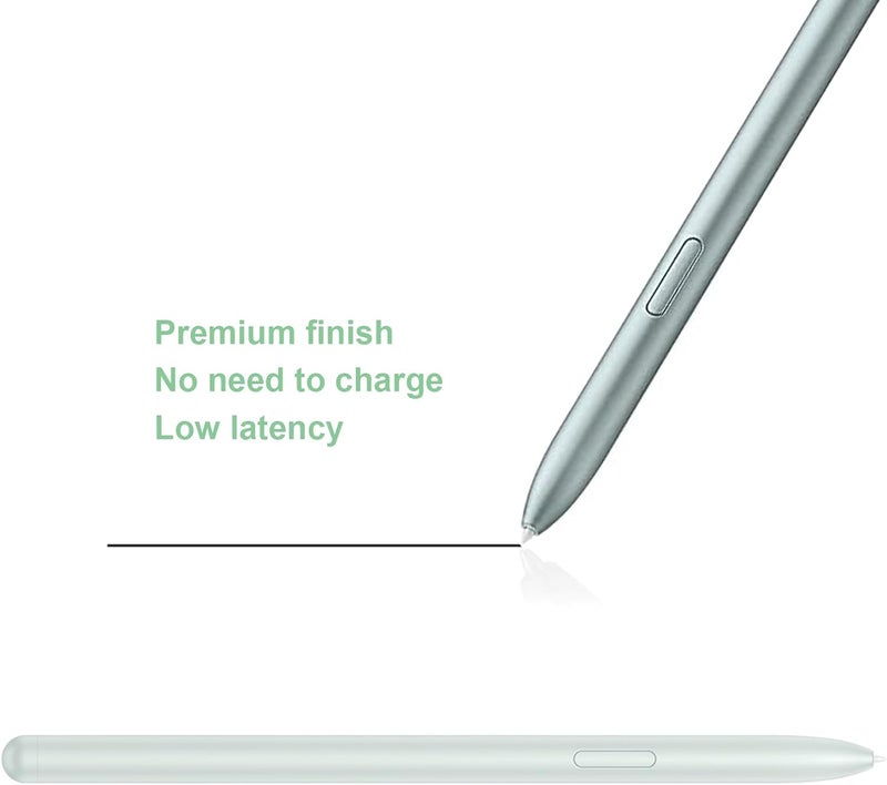 PCTC Galaxy Tab S7 FE Pen Replacemen Stylus Pen for Samsung Galaxy Tab S7 FE -T730, T733, T736B Touch Pen + Tips/Nibs(Without Bluetooth)(Mystic Green) - Image 2