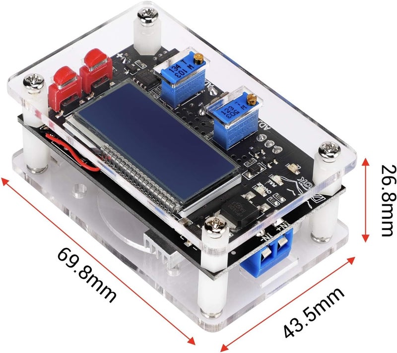 DROK Adjustable Voltage Regulator, DC Buck Boost Converter 6-30V to 0.5-30V 4A 60W 5V 24V Voltage Converter, 12V Power Supply Step Up Step Down Transformer with USB Port Case LCD Display Volt Amp - Image 4