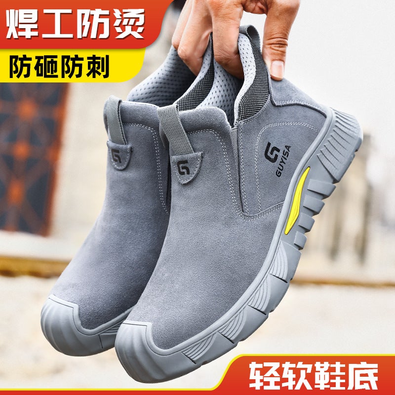 Labor Protection Shoes, Anti-Smash And Anti-Puncture, Men'S Winter Welding Shoes, Anti-Velvet, Anti-Scalding, Anti-Spark, Wear-Resistant, Welding Work Safety Shoes - Image 2