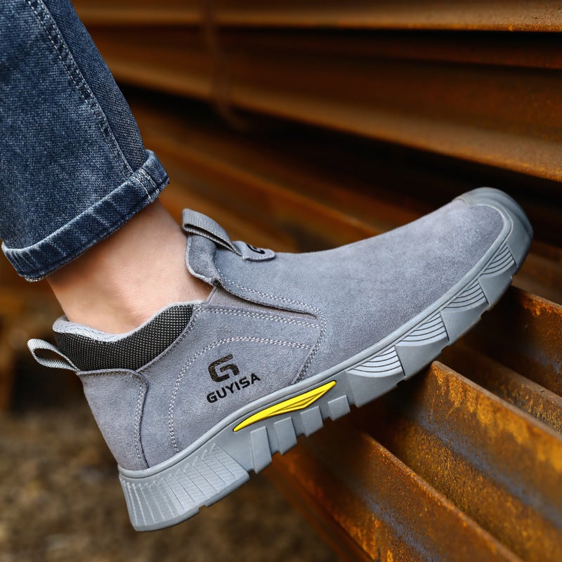 Labor Protection Shoes, Anti-Smash And Anti-Puncture, Men'S Winter Welding Shoes, Anti-Velvet, Anti-Scalding, Anti-Spark, Wear-Resistant, Welding Work Safety Shoes - Image 5