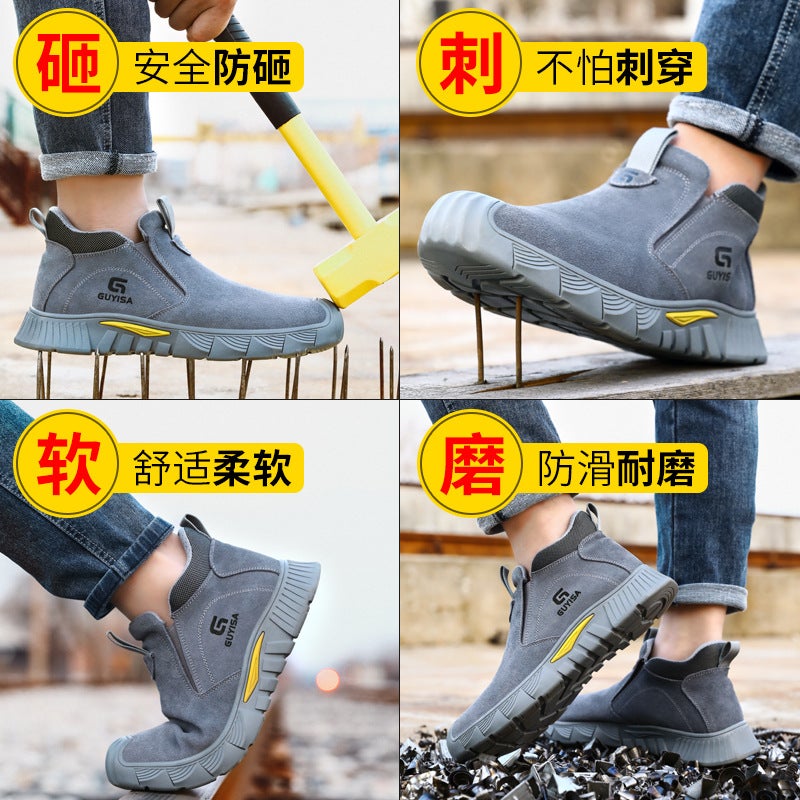 Labor Protection Shoes, Anti-Smash And Anti-Puncture, Men'S Winter Welding Shoes, Anti-Velvet, Anti-Scalding, Anti-Spark, Wear-Resistant, Welding Work Safety Shoes - Image 4
