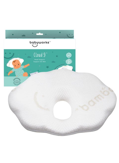 Cloud 9 Head Support With Bamboo Cover Removable White