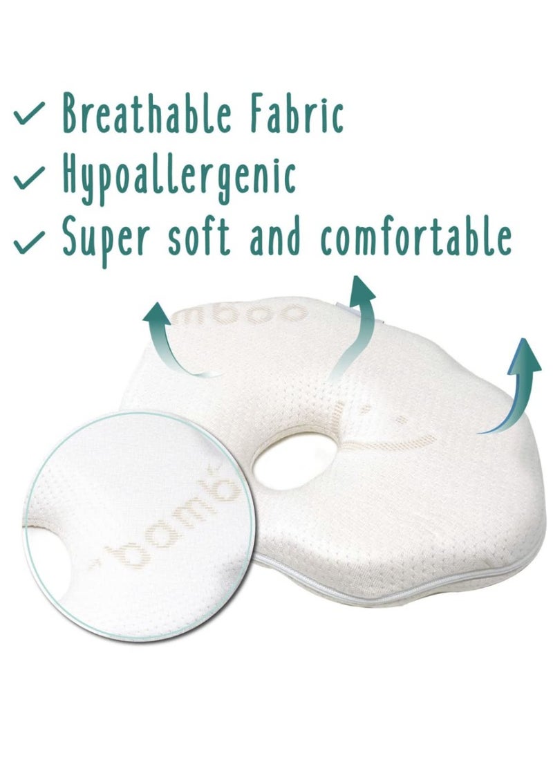 Cloud 9 Head Support With Bamboo Cover Removable White