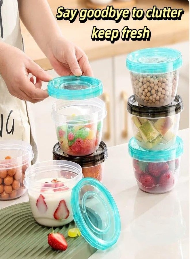 ZENSEWEN 6-Pack 16 Oz Airtight Food Storage Containers with Twist Top Lids - Leakproof, BPA-Free Plastic Meal Prep Containers - Microwave, Freezer & Dishwasher Safe for Soup, Snacks & Kitchen Organization - Image 2