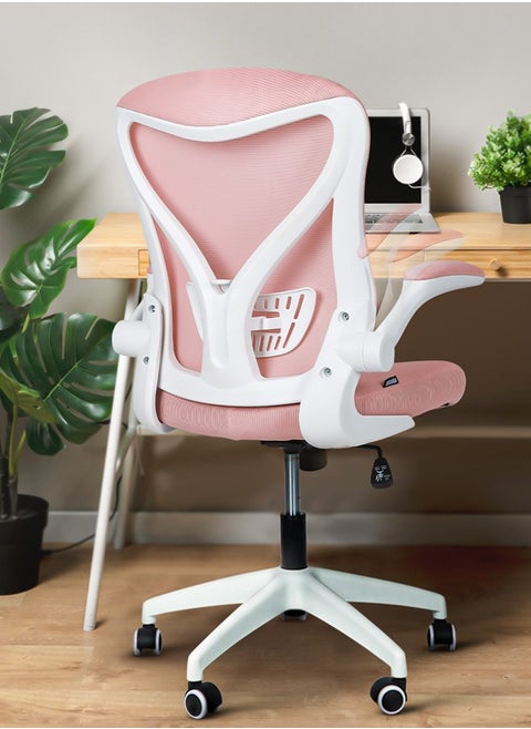 DROGO premium Ergonomic Office Chair for Work from Home, High Back Computer Chair with Mesh, Flip-up Armrest, Recline, Adjustable Seat & Lumbar Support | Mesh Chair for Office