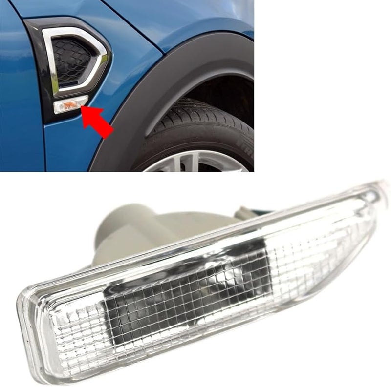 حامل مصباح علامة جانبية من الأبيض ABS للمصد الأمامي الأيمن لميني كوبر كانتريمان F60 2017-2021 - Image 4