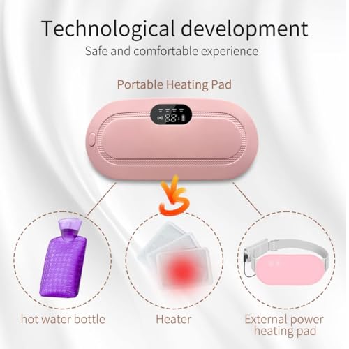 ANTIL'S Portable Cordless Heating Pad for Menstrual Pain Relief | Adjustable 3 Heat & 4 Massage Modes | Rechargeable Belly and Back Warmer for Women | Period Cramp Relief Belt – - Image 5