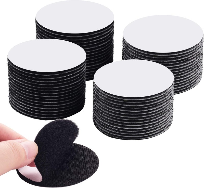 32 Pairs 6CM Self Adhesive Round Sticky Pads with Heavy Duty Adhesive Hook Loop Strip Mounting Tape for Home Deco Office School Outdoor - Image 1