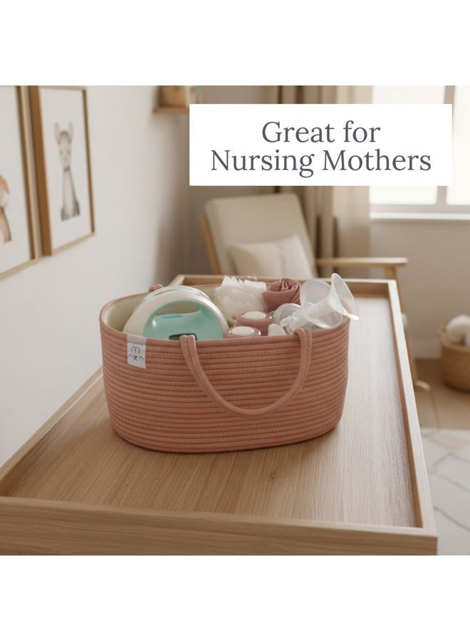 Natemia Diaper Caddy Organizer - Large Nursery Storage Bin, Portable Tote Bag with Dividers for Diapers & Wipes, Ideal for Car Travel - Image 5